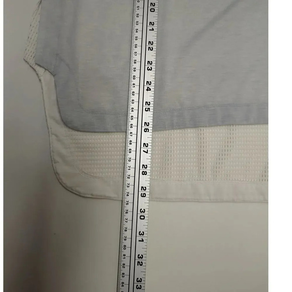Athleta DEREK LAM 10C Long Sleeve Athletic Wear Mesh Back Blue, White Size Large - Picture 10 of 12